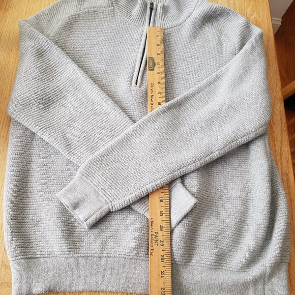 Goodfellow & Co Gray Crew Neck 1/4 Zip Sweater - Size XL - Picture 2 of 6